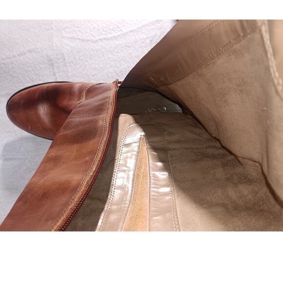 ECCO Women’s Brown Leather Tall Riding Boots Buckle Strap Equestrian Size 41 - Picture 8 of 8